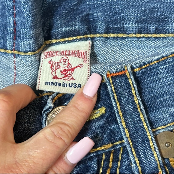 True Religion Y2K Joey Big T Flare Jeans Womens Size 29x33 Measures 32” Inseam - Picture 15 of 16